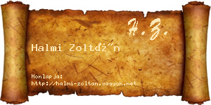 Halmi Zoltán névjegykártya