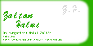 zoltan halmi business card