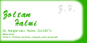 zoltan halmi business card